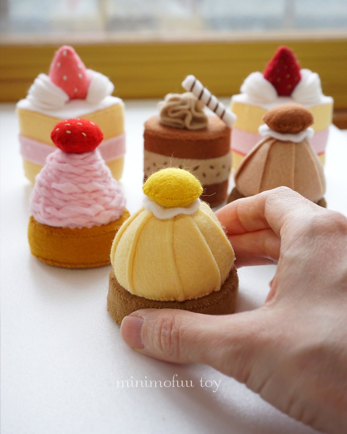 型紙レシピ】フェルトのプチケーキセット | minimofuu toy's shop