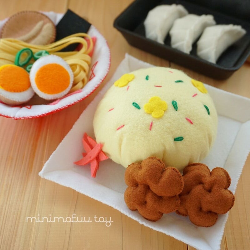 PDF型紙レシピ】フェルトのラーメンセット | minimofuu toy's shop