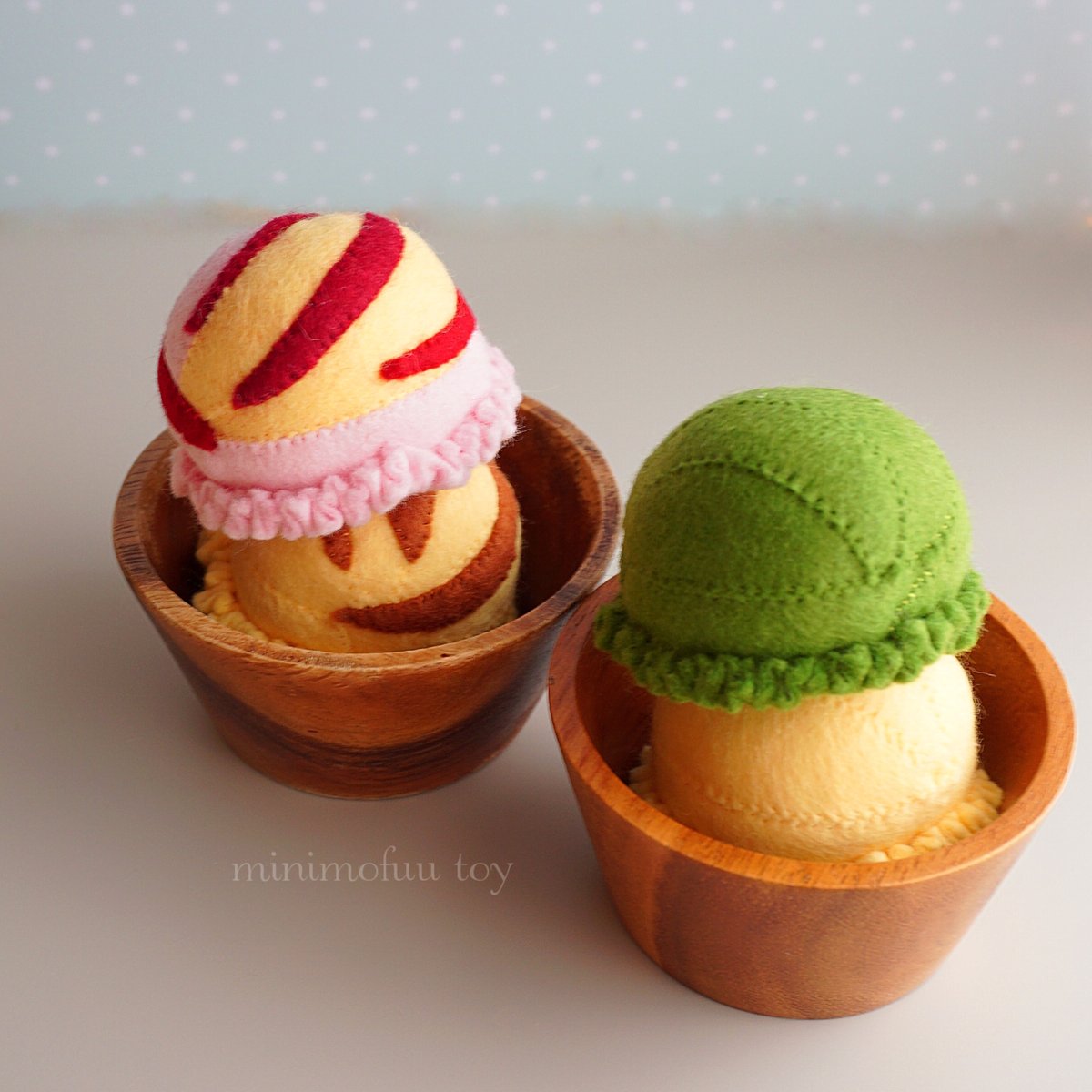 PDF型紙レシピ】アイスクリーム＆ソフトクリームセット | minimofuu