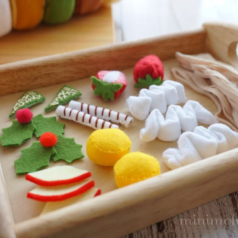 PDF型紙レシピ】フェルトのロールケーキ | minimofuu toy's shop