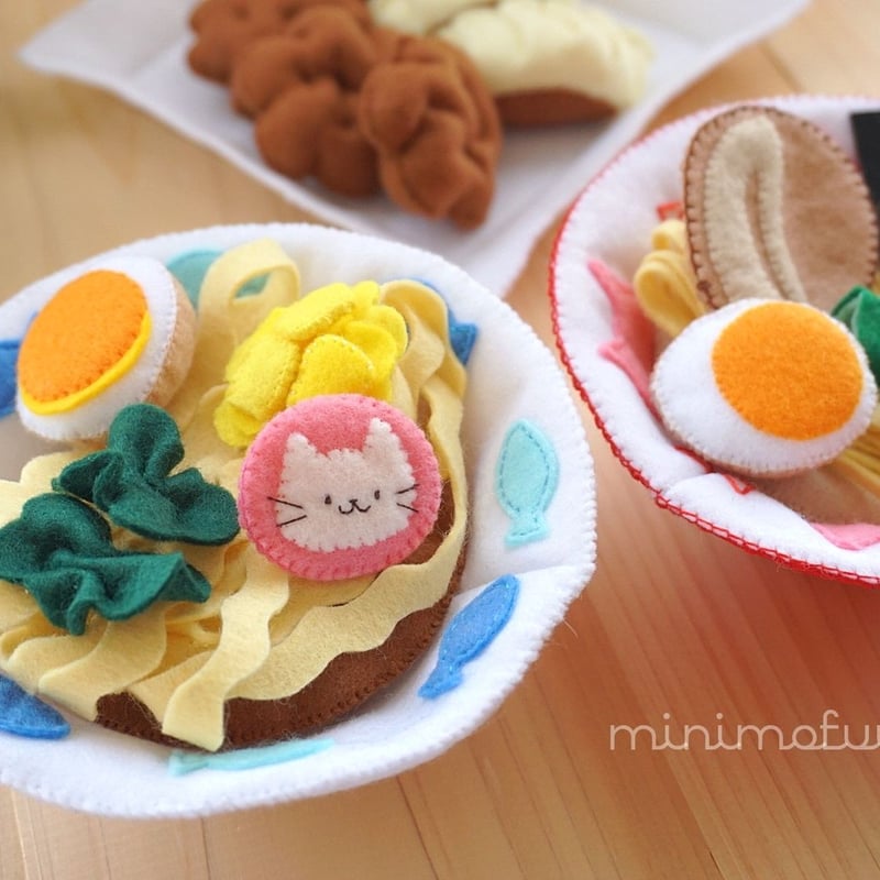 廃番(PDFのみ)フェルトのラーメンセット | minimofuu toy's shop