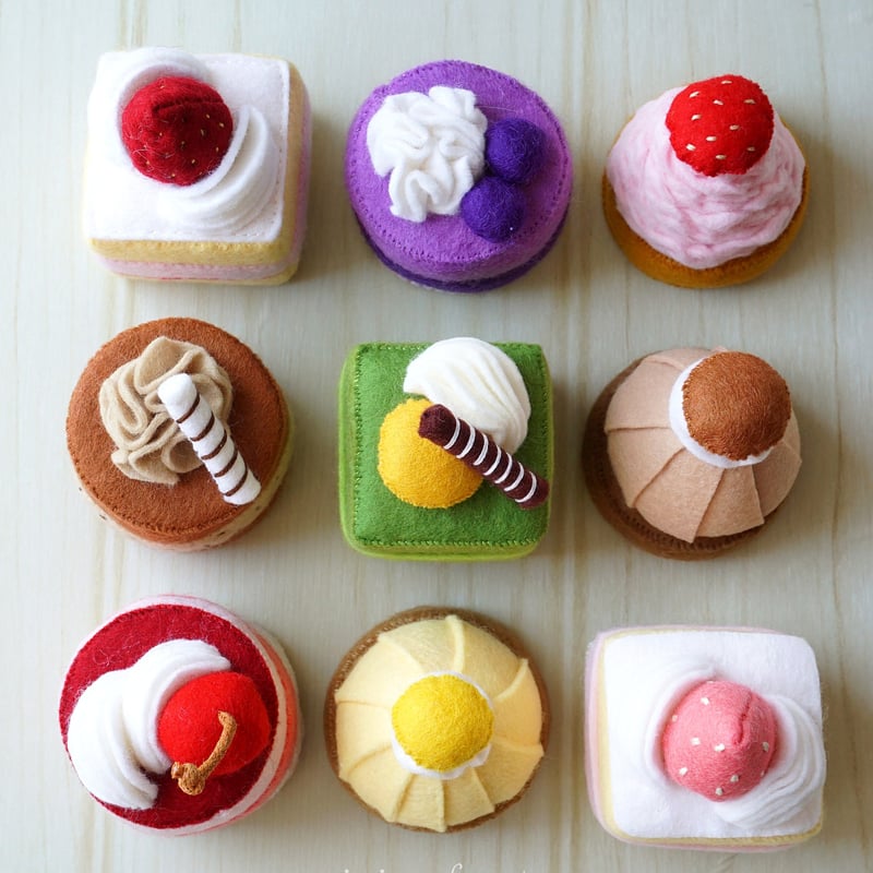 ★★★専門店整備済★ドイツ製★FUPFELD（フップフェルド）★123★★★ FAD+ フェルト・トイ/ピンクカップケーキ＆ドーナツ | DADWAY PET