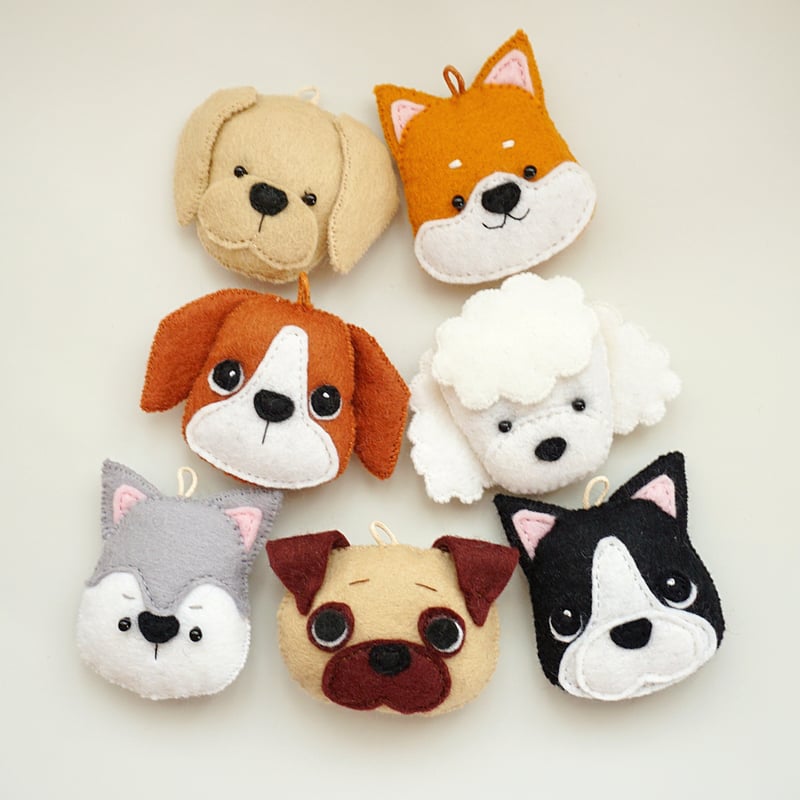 PDF型紙レシピ】犬＆猫のマスコット | minimofuu toy's shop