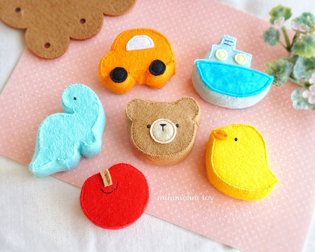 PDF型紙レシピ】フェルトの型はめパズルBOX | minimofuu toy's shop