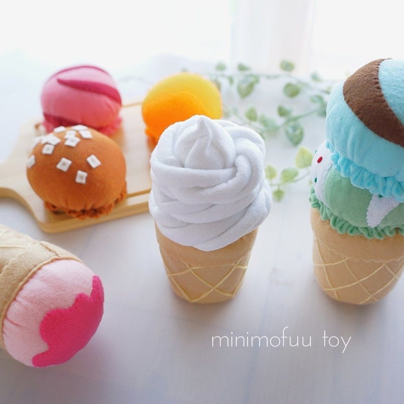 廃番【型紙レシピ】アイスクリームセット | minimofuu toy's shop