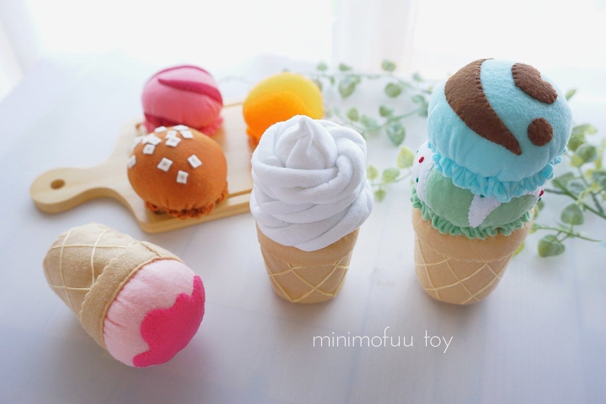 廃番【型紙レシピ】アイスクリームセット | minimofuu toy's shop