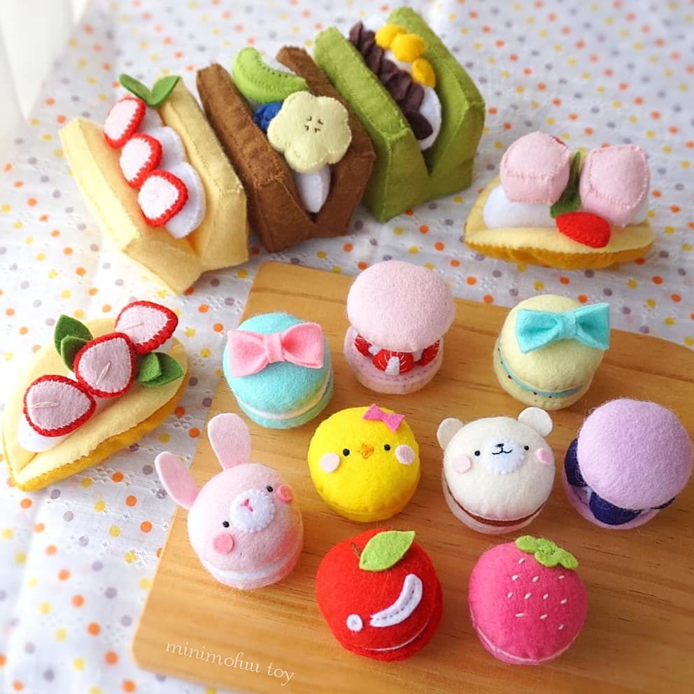 型紙レシピ】はさんで遊べるフェルトスイーツ | minimofuu toy's shop