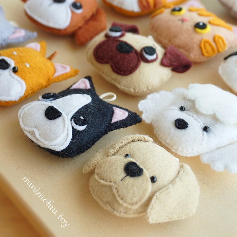 PDF型紙レシピ】犬＆猫のマスコット | minimofuu toy's shop