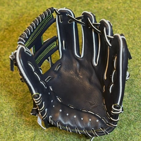 YAMAMOTO Pro Essential　硬式内野用　EA3  Yブラック×紐ブラック×ステッチネオンイエロー×ラベルブラック×ネオンイエロー　Hウェブ