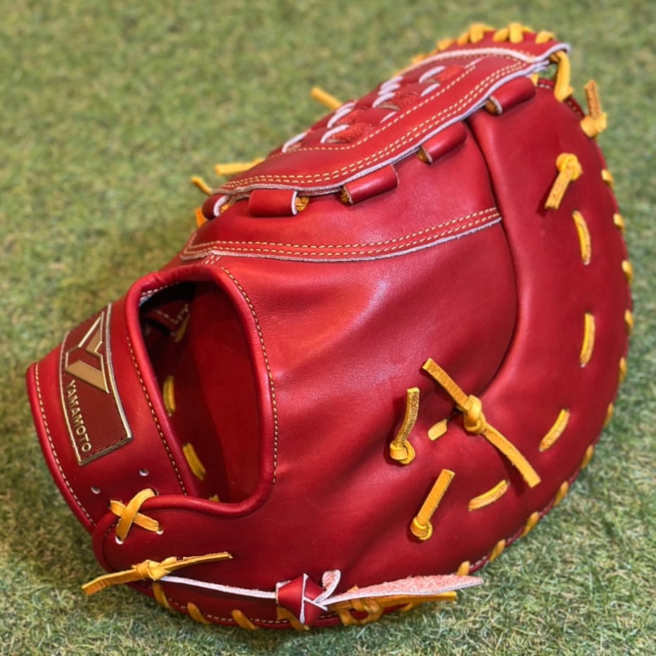 YAMAMOTO Pro Essential ファーストミット 106BF ボルドー×紐タン