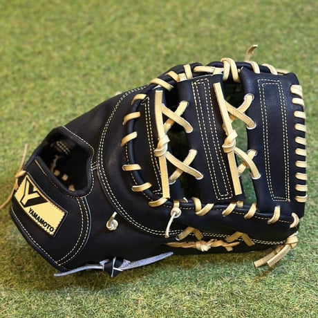 YAMAMOTO Pro Essential　ファーストミット　32F  Yブラック×紐クリーム×ステッチクリーム