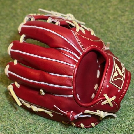 YAMAMOTO Pro Essential　硬式内野用　EA3  ボルドー×紐クリーム×ステッチクリーム　Hウェブ
