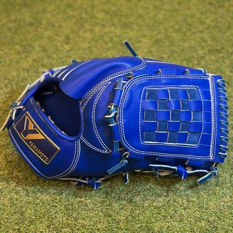 YAMAMOTO Pro Essential　硬式投手用　HP21  ロイヤルブルー×紐ブルー×ステッチホワイト　バスケットウェブ　ミット用皮革使用
