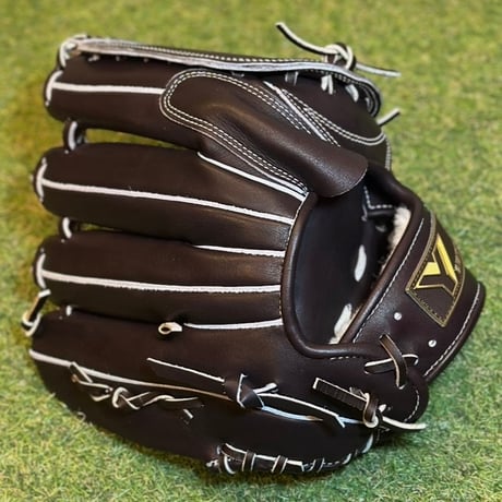 YAMAMOTO Pro Essential　硬式投手用　HP21  ダークブラウン×紐ブラウン×ステッチホワイト　Yフラットウェブ