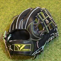 YGS 硬式内野用 MK2 ブラック×紐ブラック×ステッチブラック クロス