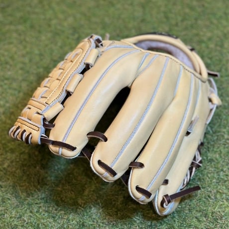 YAMAMOTO Pro Essential　硬式内野用　EA3  クリーム×紐ブラウン×ヒラ裏ボルドー×ステッチブラウン　バスケットウェブ