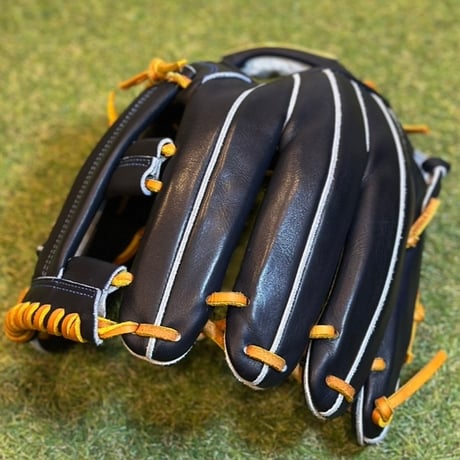 YAMAMOTO Pro Essential　硬式内野用　MK1  Yブラック×紐タン×ステッチブルー　クロスウェブ