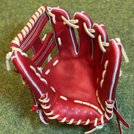 YAMAMOTO Pro Essential　硬式小指2本入れ専用内野用　H6  ボルドー×紐クリーム×ステッチクリーム　Hウェブ