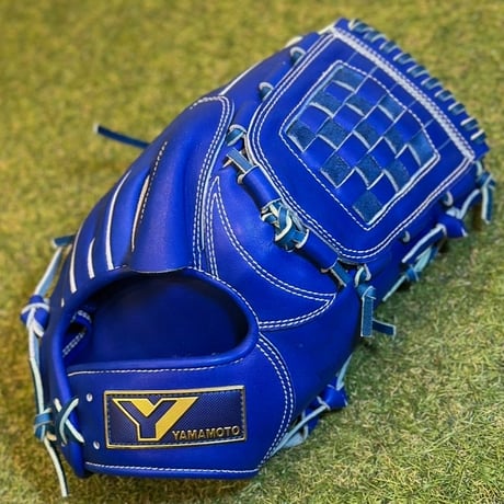 YAMAMOTO Pro Essential　硬式投手用　HP21  ロイヤルブルー×紐ブルー×ステッチホワイト　バスケットウェブ　ミット用皮革使用