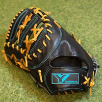 YAMAMOTO Pro Essential　ファーストミット　32F  ブラック×紐タン×ステッチサックス  左投げ