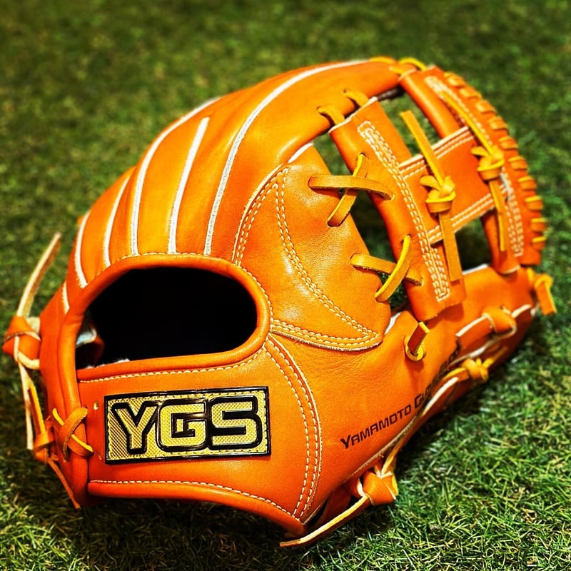 YGSプロライン 硬式内野用 G6S オレンジ ヒラ裏Yブラック Hウェブ 