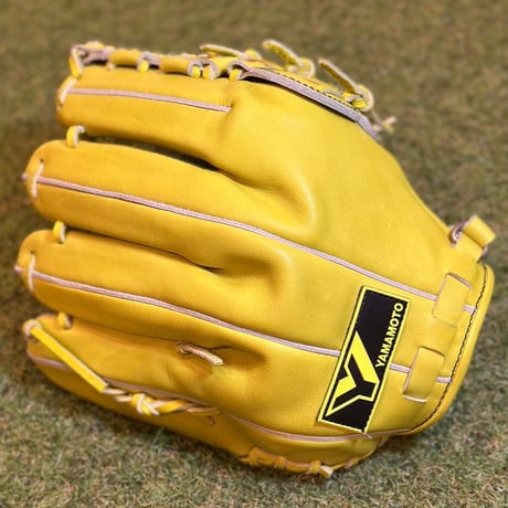 YAMAMOTO Pro Essential　硬式内野用　AR13  ネオンイエロー×紐ネオンイエロー×ステッチホワイト　ショックツーピースウェブ