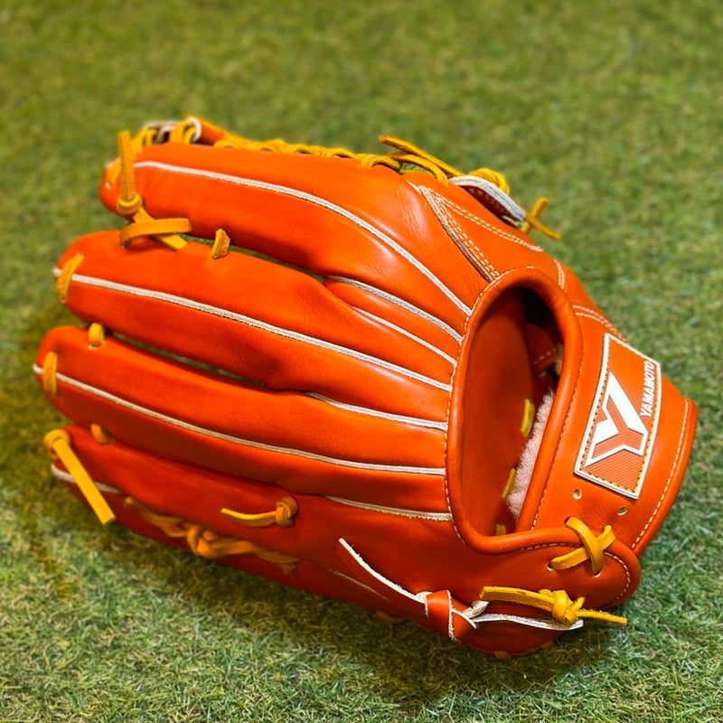 YAMAMOTO Pro Essential 硬式外野用 CG98 ブラウンオレンジ×紐