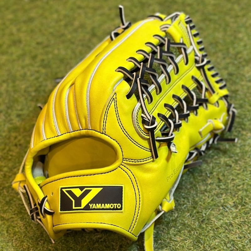 YAMAMOTO Pro Essential 硬式外野用 CG98 ネオンイエロー×紐