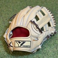 YAMAMOTO Pro Essential　硬式内野用　EA3  クリーム×紐ブラウン×ヒラ裏ボルドー×ステッチブラウン　クロスウェブ