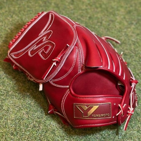 YAMAMOTO Pro Essential　硬式投手用　HP21  ボルドー×紐ボルドー×ステッチホワイト　Yフラットウェブ  左投げ