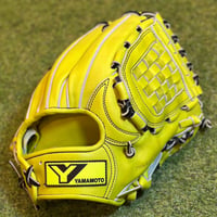 YAMAMOTO Pro Essential　硬式内野用　EA3  ネオンイエロー×紐ブラック×ステッチブラック　バスケットウェブ