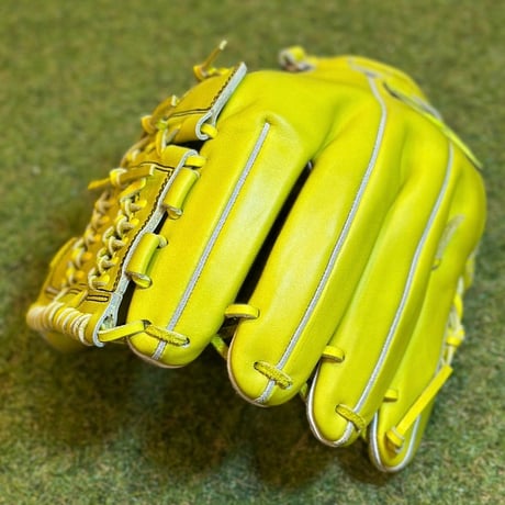 YAMAMOTO Pro Essential　硬式内野用　AR13  ネオンイエロー×紐ネオンイエロー×ステッチホワイト　ショックツーピースウェブ