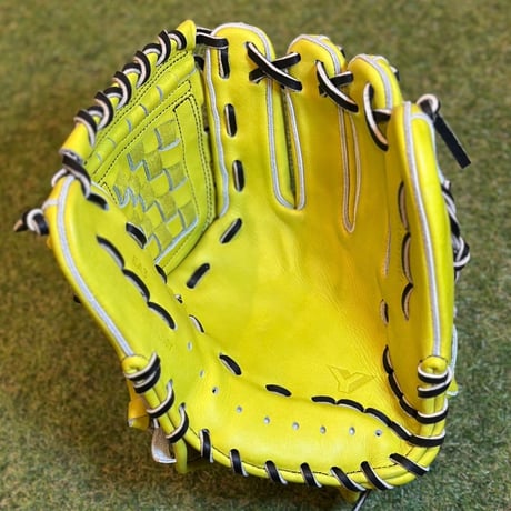 YAMAMOTO Pro Essential　硬式内野用　EA3  ネオンイエロー×紐ブラック×ステッチブラック　バスケットウェブ