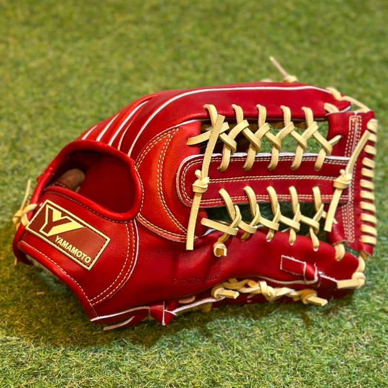 YAMAMOTO Pro Essential 硬式外野用 CG98 ボルドー×紐クリーム×ス