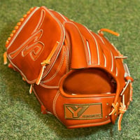 YAMAMOTO Pro Essential　硬式投手用　HP21  ブラウンオレンジ×紐オレンジ×ステッチホワイト　Yフラットウェブ  左投げ