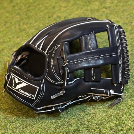 YAMAMOTO Pro Essential　硬式内野用　MK2  Yブラック×紐ブラック×ステッチホワイト　クロスウェブ