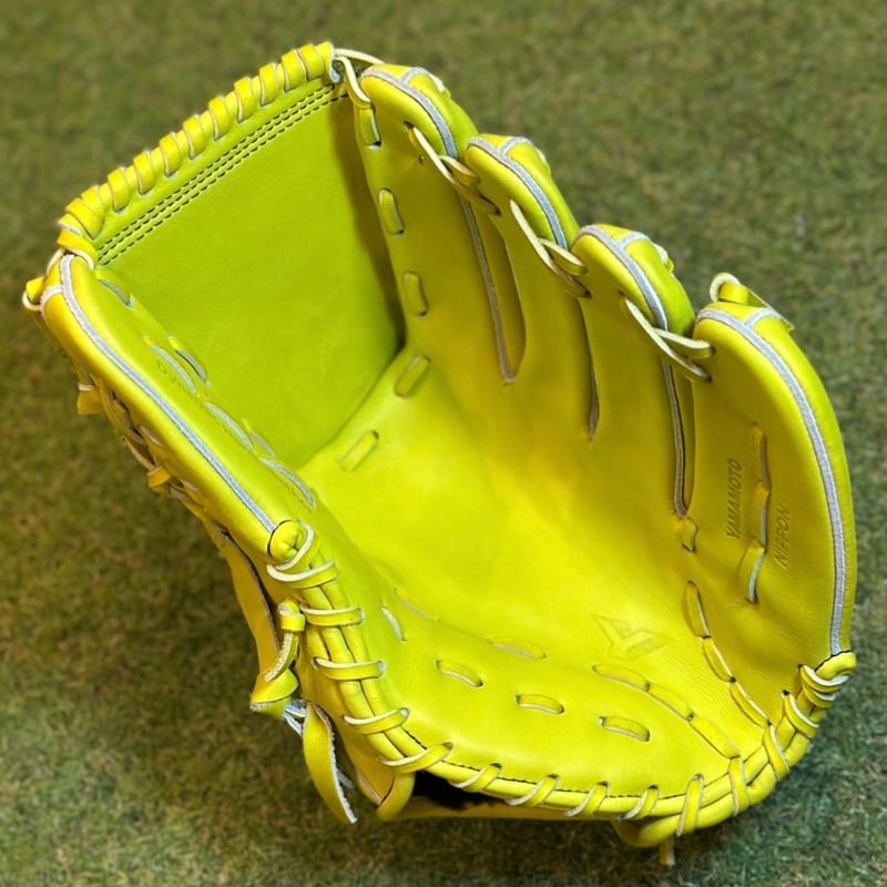 YAMAMOTO Pro Essential 硬式投手用 HP21 ネオンイエロー×紐ネオン