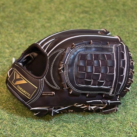 YAMAMOTO Pro Essential　硬式内野用　EA3  ダークブラウン×紐ブラウン×ステッチホワイト　バスケットウェブ