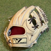 YAMAMOTO Pro Essential　硬式内野用　EA3  クリーム×紐ブラウン×ヒラ裏ボルドー×ステッチブラウン　Hウェブ