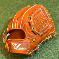YAMAMOTO Pro Essential　硬式内野用　EA3  ブラウンオレンジ×紐タン×ステッチホワイト　バスケットウェブ