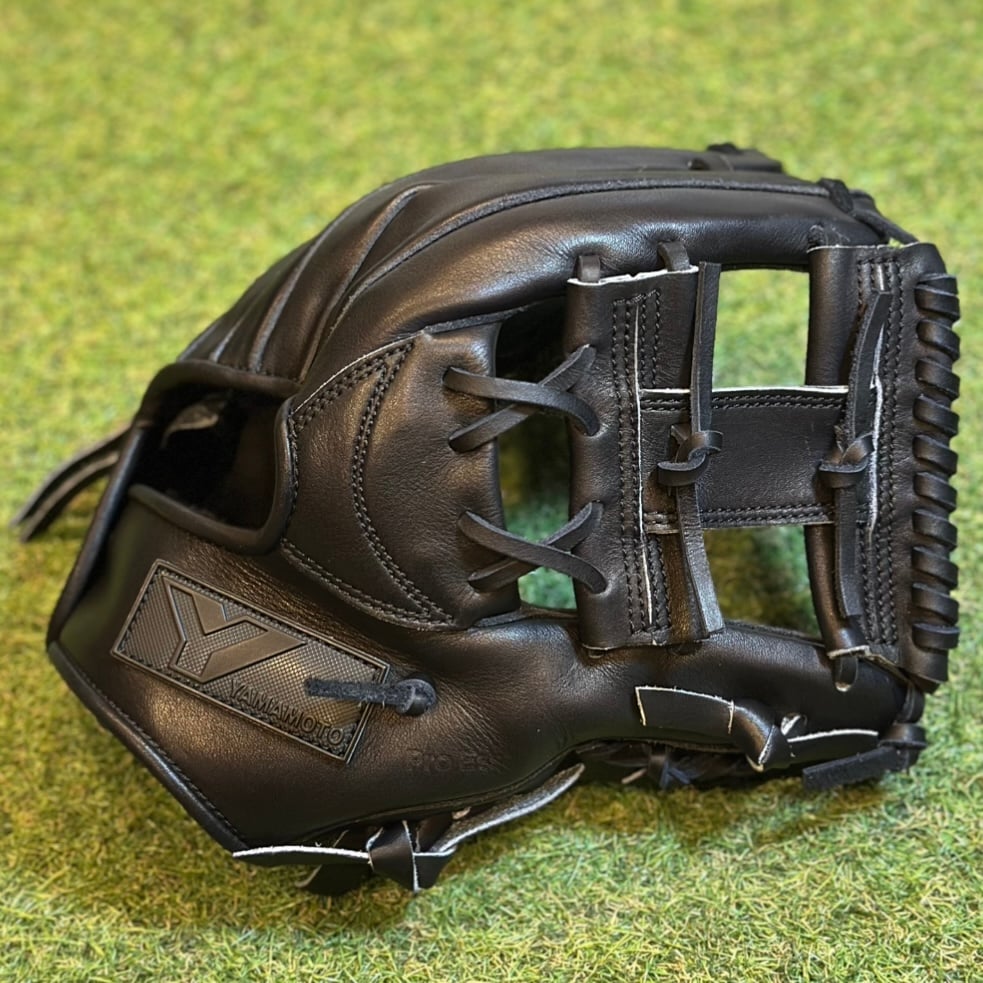 YAMAMOTO Pro Essential 硬式小指2本入れ専用内野用 H6 ブラック×紐