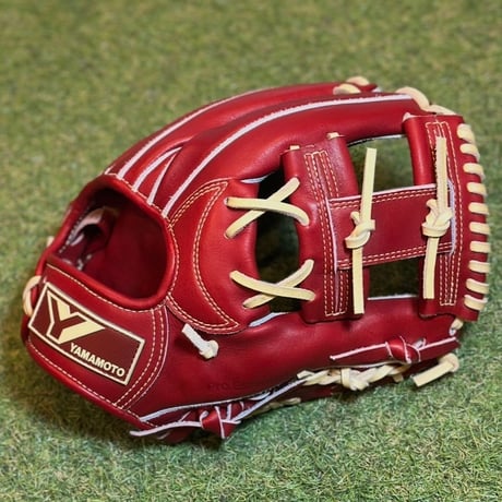 YAMAMOTO Pro Essential　硬式内野用　EA3  ボルドー×紐クリーム×ステッチクリーム　Hウェブ