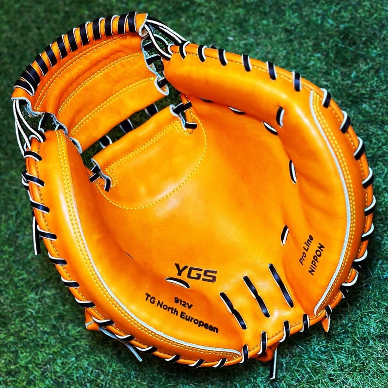 YGSプロライン 硬式キャッチャーミット 912V オレンジ×ブラウン | 山本