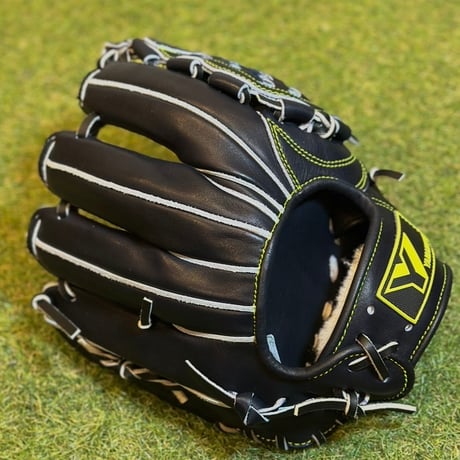 YAMAMOTO Pro Essential　硬式内野用　EA3  Yブラック×紐ブラック×ステッチネオンイエロー×ラベルブラック×ネオンイエロー　バスケットウェブ