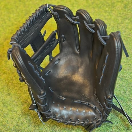 YAMAMOTO Pro Essential　硬式小指2本入れ専用内野用　H6  ブラック×紐ブラック×ステッチブラック　Hウェブ