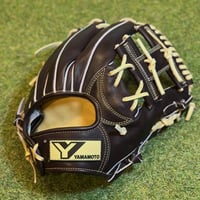 YAMAMOTO Pro Essential 硬式小指2本入れ専用内野用 H6 ブラック×紐