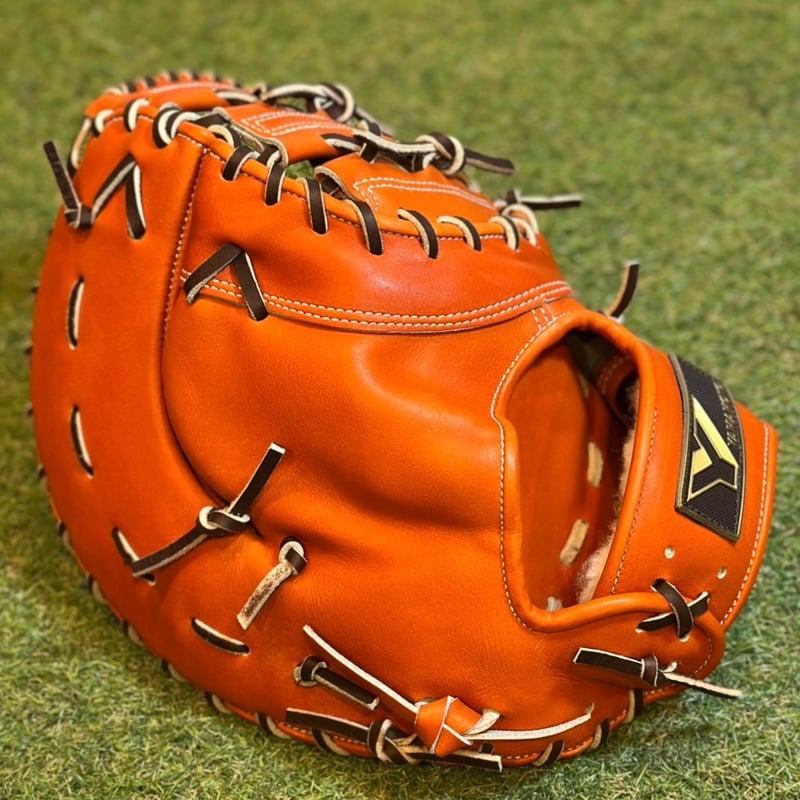 YAMAMOTO Pro Essential ファーストミット 32F ブラウンオレンジ×紐