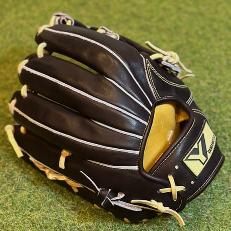 YAMAMOTO Pro Essential　硬式内野用　MK1  ダークブラウン×紐クリーム×ステッチクリーム　クロスウェブ