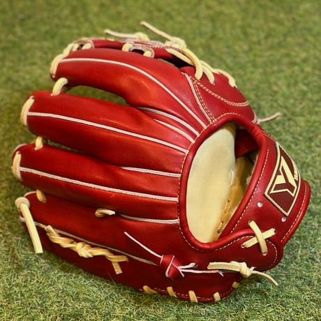 YAMAMOTO Pro Essential　硬式内野用　EA3  ボルドー×紐クリーム×ステッチクリーム　Hウェブ