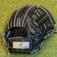 YAMAMOTO Pro Essential　硬式内野用　EA3  Yブラック×紐ブラック×ステッチホワイト　クロスウェブ